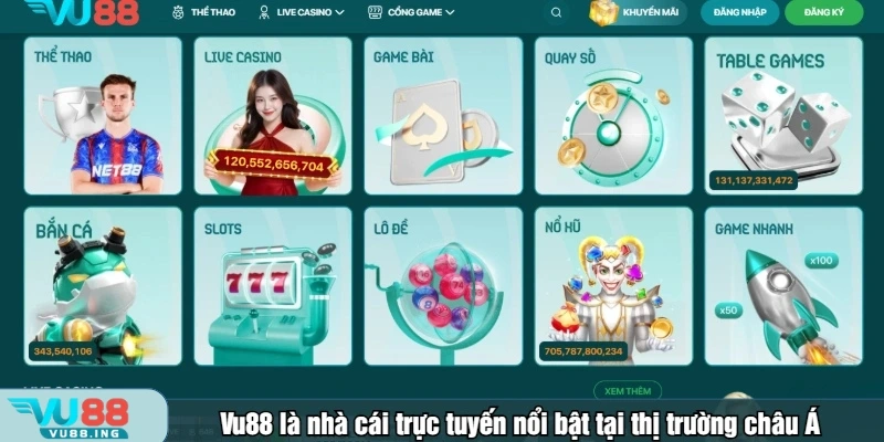 Vu88 là nhà cái trực tuyến nổi bật tại thị trường châu Á